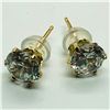 Image 2 : 10K YELLOW GOLD CUBIC ZIRCONIA EARRINGS