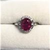 Image 1 : SILVER RUBY CUBIC ZIRCONIA RING