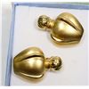 Image 1 : PAIR OF GOLD TONE VINTAGE CLIP-ON EARRINGS W/