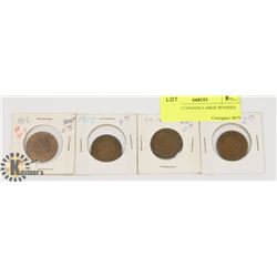 LOT OF 4 CANADA LARGE PENNIES