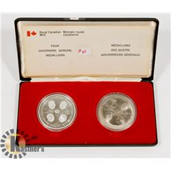 SET OF 2  -FOUR GOVERNORS GENERAL MEDALLIONS