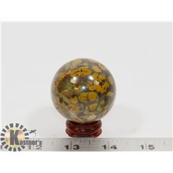 #150-NATURAL DRAGON JASPER SPHERE BALL 138G