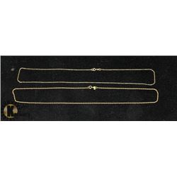 #18-STERLING SILVER NECKLACE 2PCS / 18"