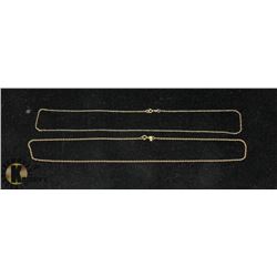 #29-STERLING SILVER NECKLACE 2PCS / 18"