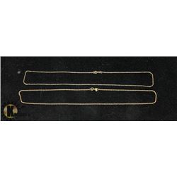 #30-STERLING SILVER NECKLACE 2PCS / 18"