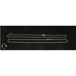 #43-STERLING SILVER NECKLACE 2PCS / 18"