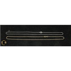 #42-STERLING SILVER NECKLACE 2PCS / 18"