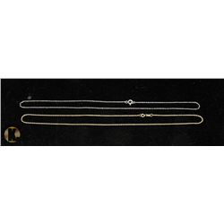 #45-STERLING SILVER NECKLACE 2PCS / 18"