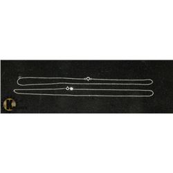 #11-STERLING SILVER NECKLACE 2PCS / 18"