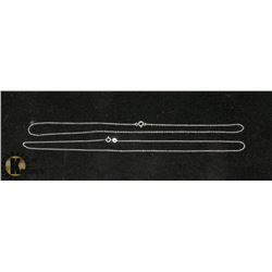 #9-STERLING SILVER NECKLACE 2PCS / 18"