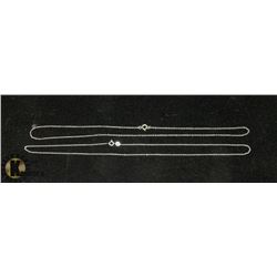 #8-STERLING SILVER NECKLACE 2PCS / 18"