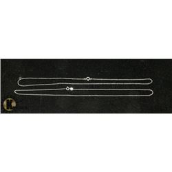 #7-STERLING SILVER NECKLACE 2PCS / 18"