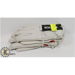 2 PAIRS OF LARGE LINED LEATHER GLOVES