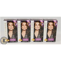 LOT OF 4 CLAIROL #4 BROWN HAIR DYE.