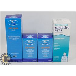 BAG OF EYE SOLUTION AND EYE WASH
