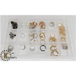 BOX OF 50 RINGS, SOME MEN, SOME LADIES VARIOUS