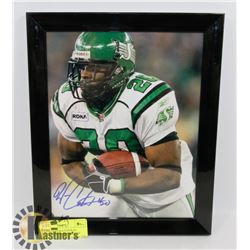 WES CATES SASKATCHEWAN ROUGHRIDERS SIGNED PICTURE
