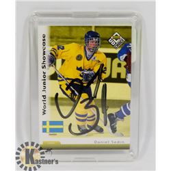 DANIEL SEDIN SIGNED SWEDEN CARD.