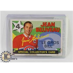JEAN BELIVEAU LE GROS BILL 71-72 MONTREAL