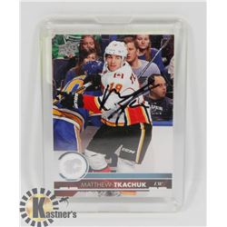 MATTHEW SKACHUK CALGARY FLAMES SIGNED CARD.