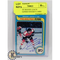 OPEECHEE REGGIE LEACH AUTOGRAPHED HOCKEY CARD.