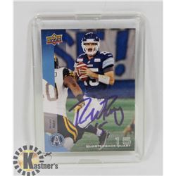 RICKY RAY TORONTO ARGONAUTS SIGNED CARD.