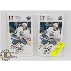 PAIR OF SIGNED OILERS PICTURES