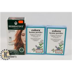 LOT OF ASST HENNA & HERBAL HAIR COLOR.