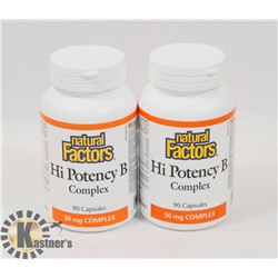 LOT OF 2 NATURE FACTORS HI POTENCY B COMPLEX