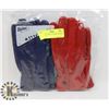 Image 1 : 2 PACK LADIES LEATHER GLOVES SZ LARGE
