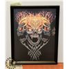 Image 1 : FRAMED 3D ARTWORK OF AN EAGLE & MOTORCYCLE