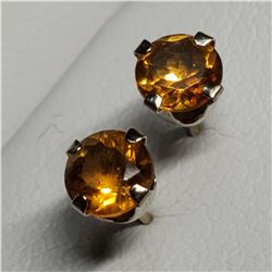 14K YELLOW GOLD CITRINE EARRINGS