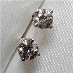 14K WHITE GOLD 2DIAMOND EARRINGS