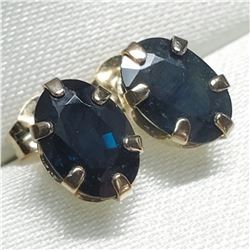 10K YELLOW GOLD SAPPHIRE EARRINGS
