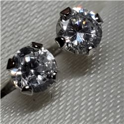 14K YELLOW GOLD CUBIC ZIRCONIA EARRINGS