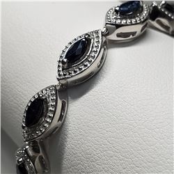 SILVER BLUE SAPPHIRE BRACELET