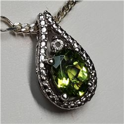 SILVER PERIDOT NECKLACE