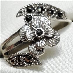 SILVER MARCASITE RING