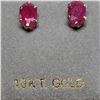 Image 3 : 10K YELLOW GOLD RUBY STUD EARRINGS