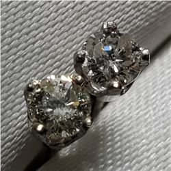 14K WHITE GOLD DIAMOND EARRINGS