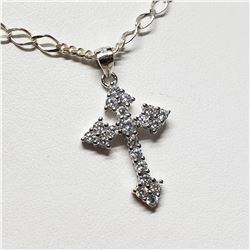 SILVER CROSS NECKLACE