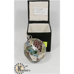VINTAGE CLOISONNE (ENAMEL) CHRISTMAS ORNAMENT IN