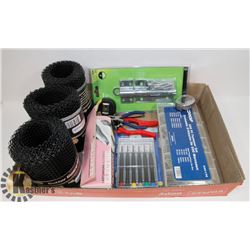 LARGE ESTATE FLAT OF TOOLS & MR.FIX IT ITEMS W/