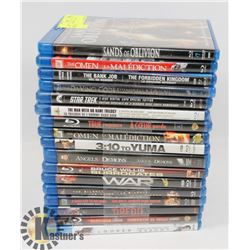 LOT OF 17 ASSORTED BLU RAY MOVIES