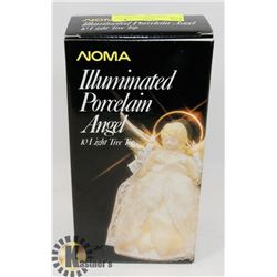 10 LIGHT PORCELAIN ILLUMINATED IVORY/GOLD ANGEL