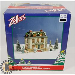 8 PIECE DICKENS CERAMIC LIGHTED CHRISTMAS SET