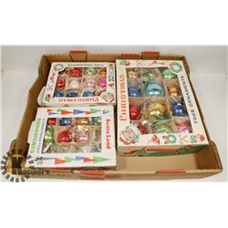 3 BOX LOT OF RETRO MID CENTURY CHRISTMAS ORNAMENTS