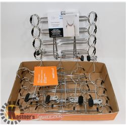 SPECIALTY HANGER LOT: 4 CAMI HANGERS & ONE 4 TIER