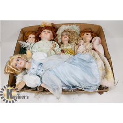 LOT OF 5 PORCELAIN DOLLS