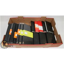 FLAT OF MOLESKIN HARD COVER NOTEBOOKS